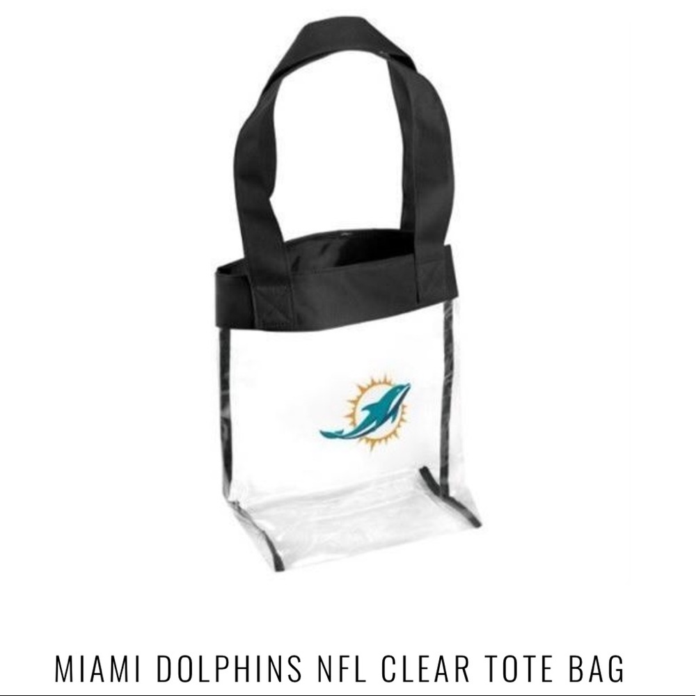NWT NFL Miami Dolphins Team Apparel Clear Tote Bag